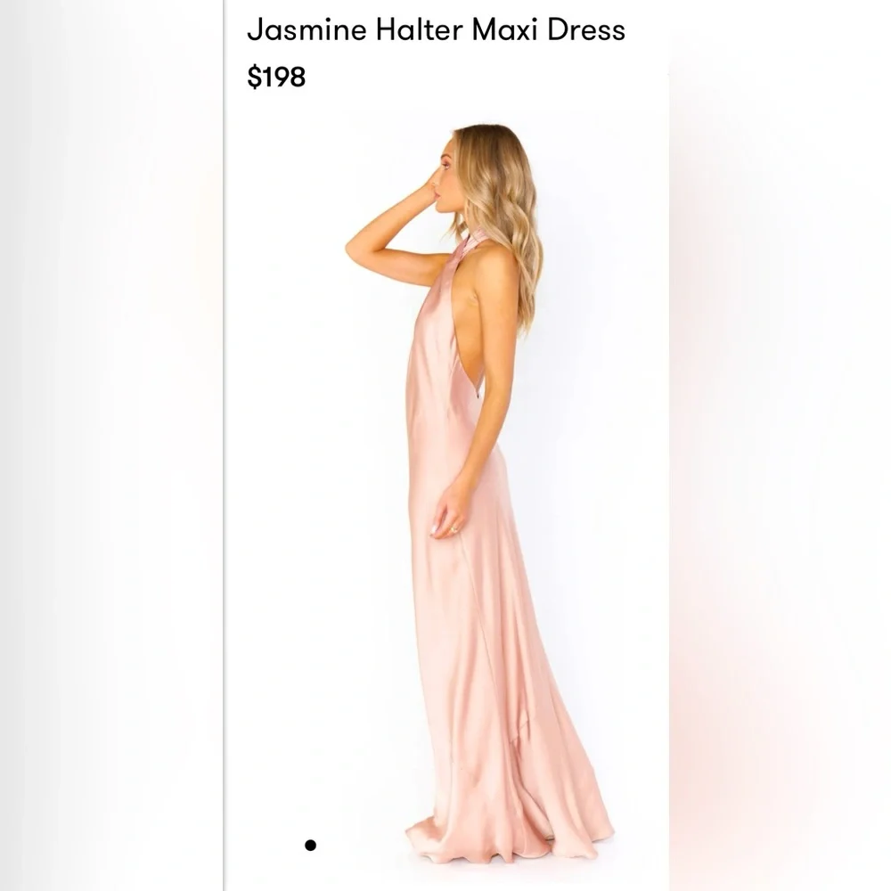 Nwot show me your Mumu jasmine halter dress luxe satin - Picture 3 of 5